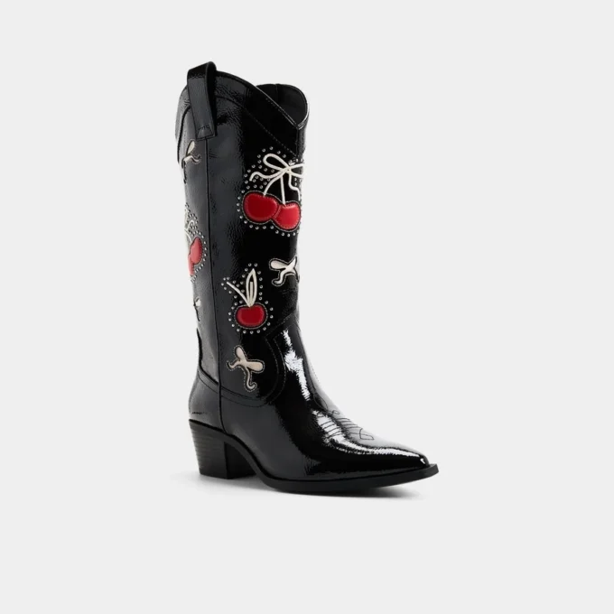 Cherrily Western diz boyu çizme