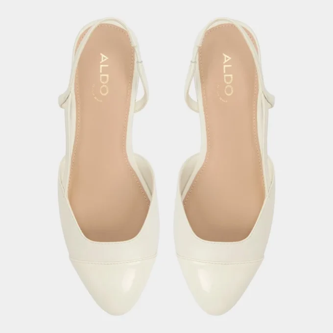 Clementinne Slingback balerin ayakkabısı, Blok topuk