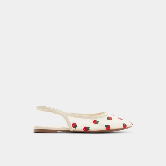 Damla Desenli Slingback Babet