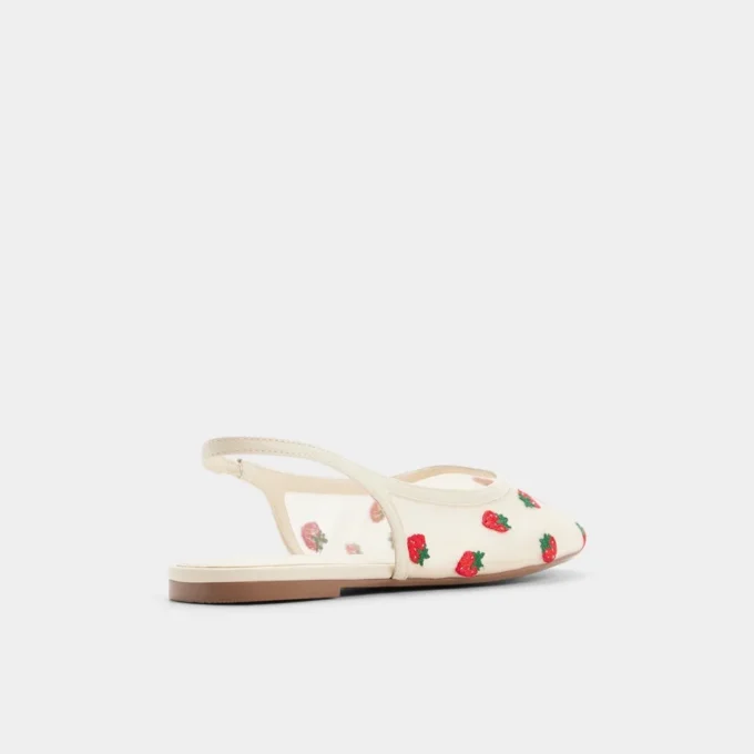 Damla Desenli Slingback Babet