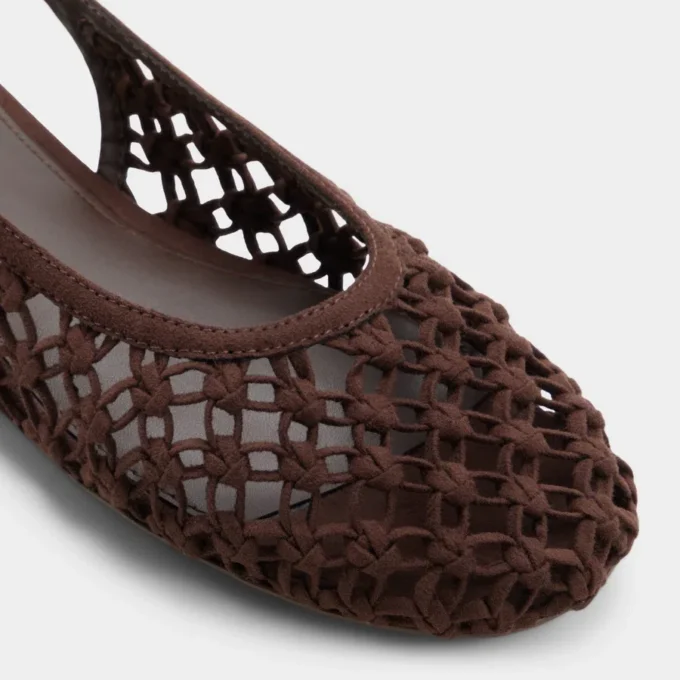 Damla Desenli Slingback Babet