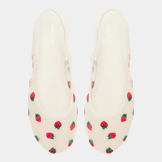Damla Desenli Slingback Babet