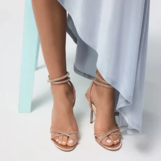 Manaelden Bantlı topuklu sandalet, Stiletto topuk