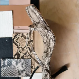 Riva Arkası Açık Topuklu Sandalet, Stiletto Topuk