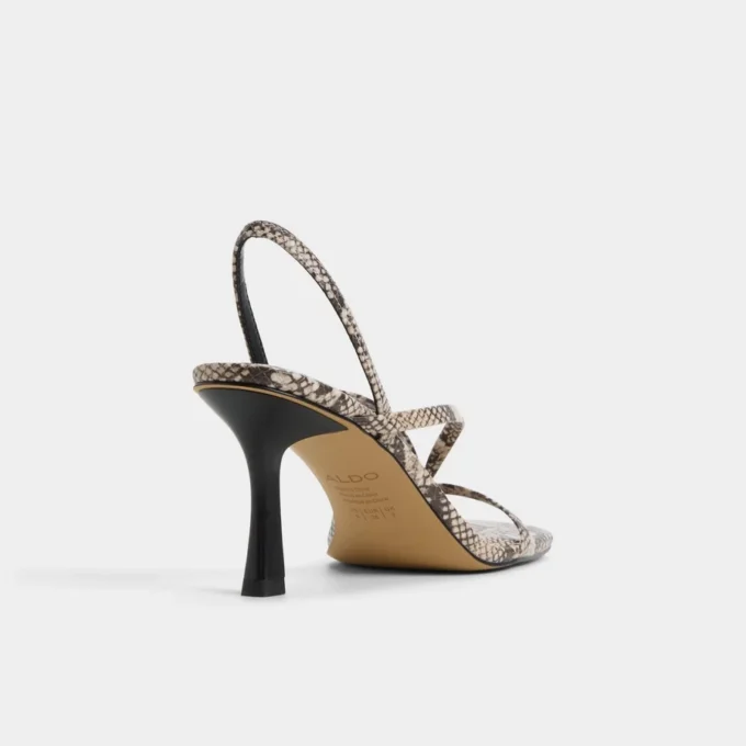 Riva Arkası Açık Topuklu Sandalet, Stiletto Topuk