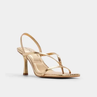 Riva Arkası Açık Topuklu Sandalet, Stiletto Topuk