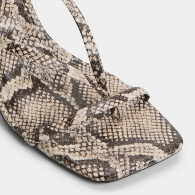 Riva Arkası Açık Topuklu Sandalet, Stiletto Topuk
