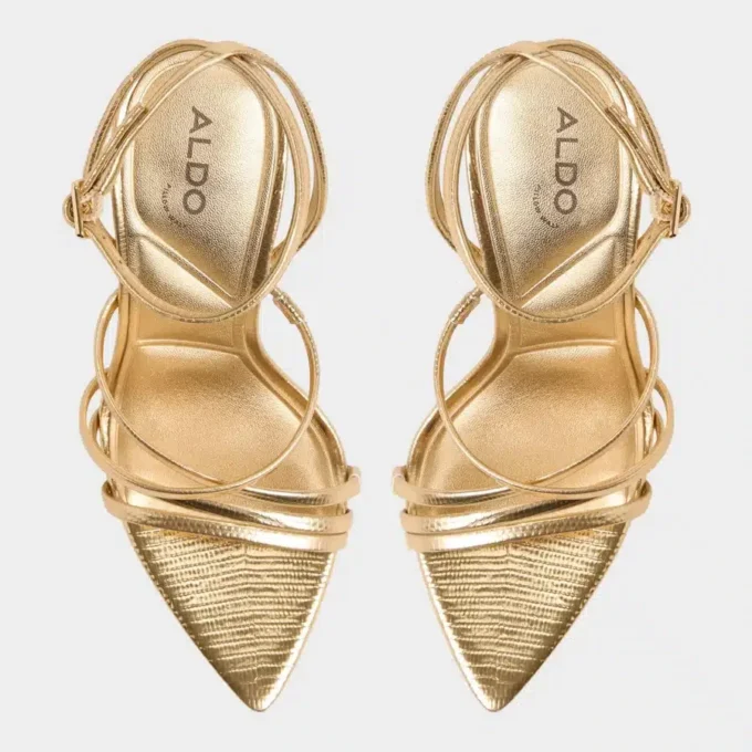 Solania Bantlı topuklu sandalet, Stiletto topuk