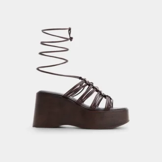 Timber Strappy wedge sandalet, Kama topuk